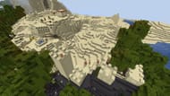 The swamp village next to spawn (Image via Mojang)