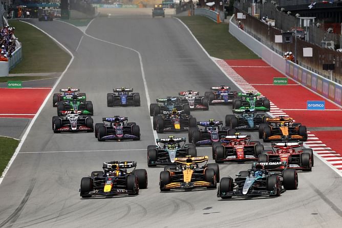 Watch: George Russell's scintillating start to the race at F1 Spanish GP