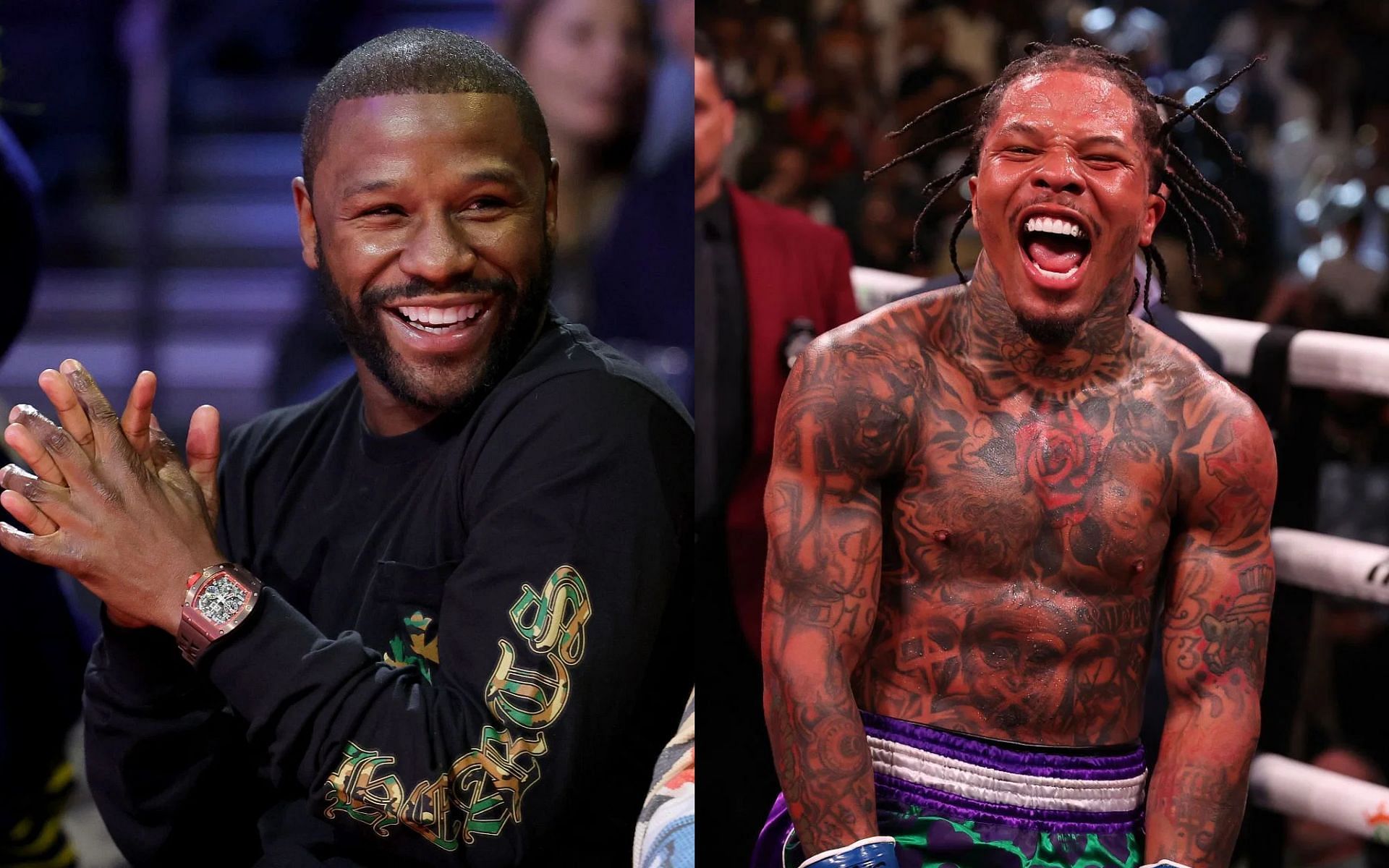Floyd Mayweather (left) targeted by Gervonta Davis (right) in recent online back-and-forth [Images courtesy: Getty Images]