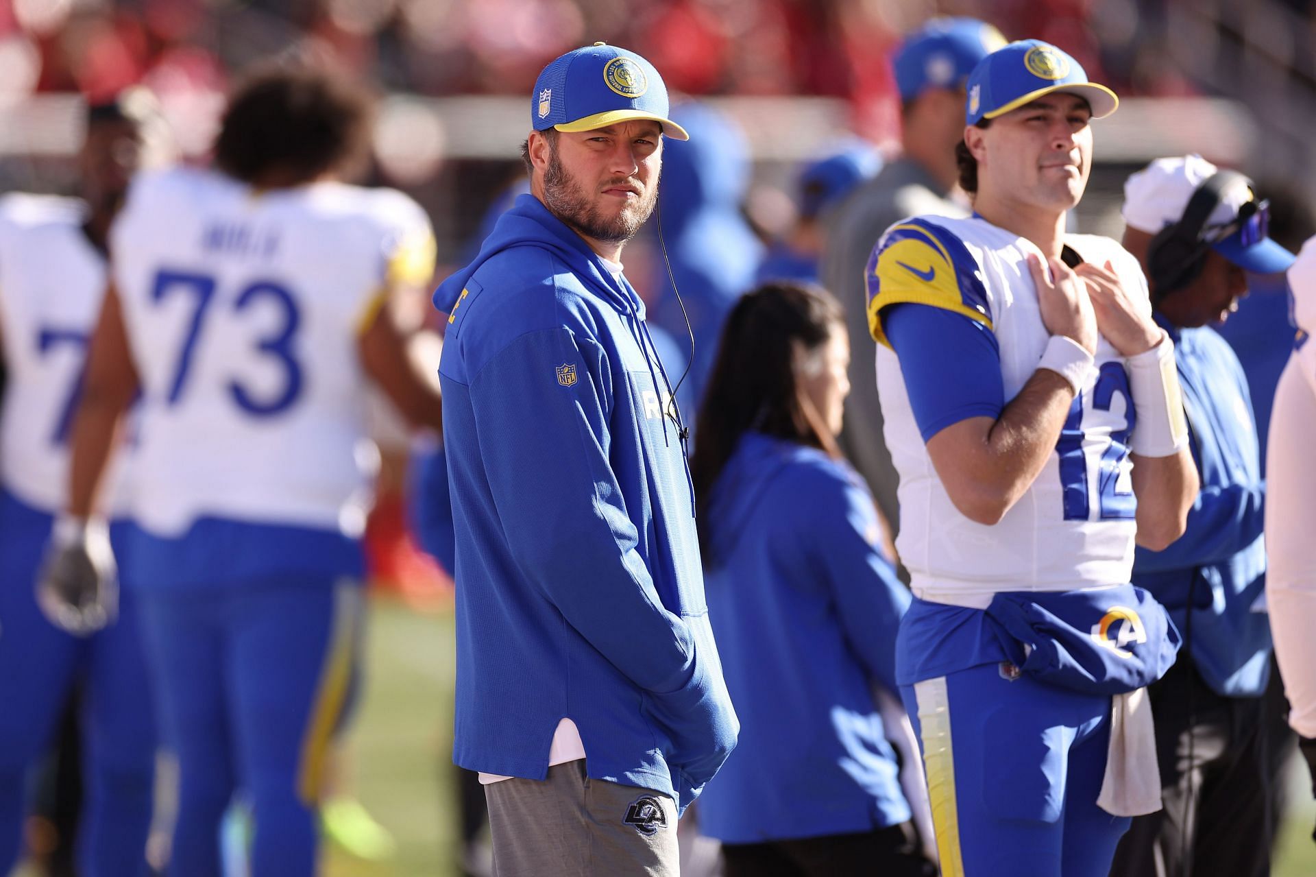 Matthew Stafford at Los Angeles Rams v San Francisco 49ers