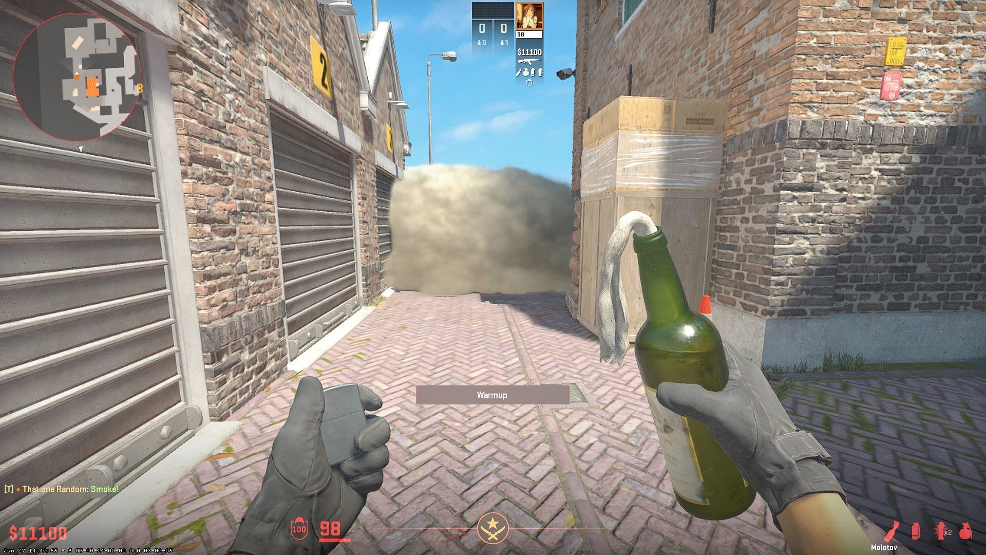 This smoke covers the A site entry point (Image via Valve)