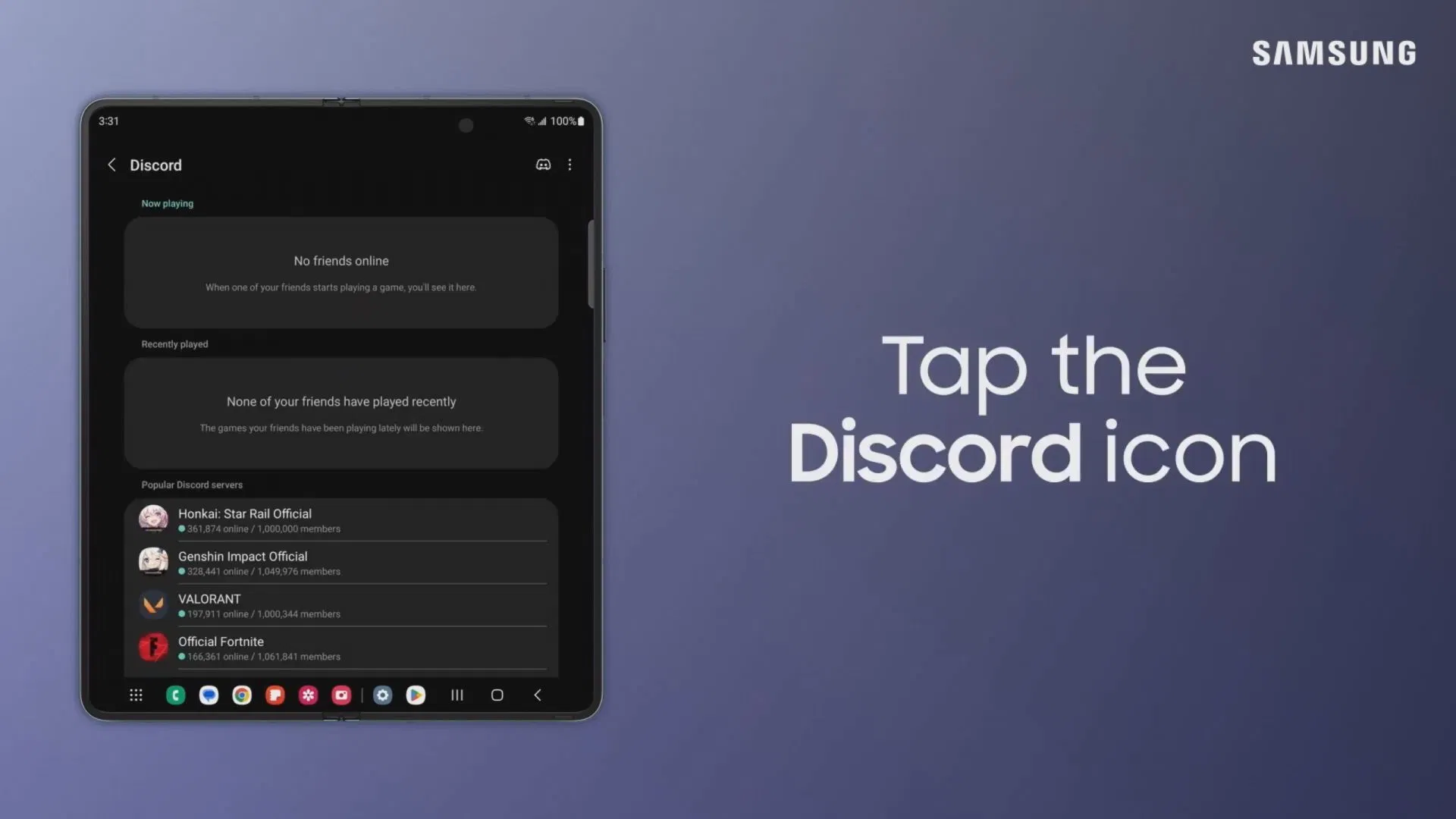 Integrating Discord in Gaming Hub (Image via @SamsungCare/YouTube)