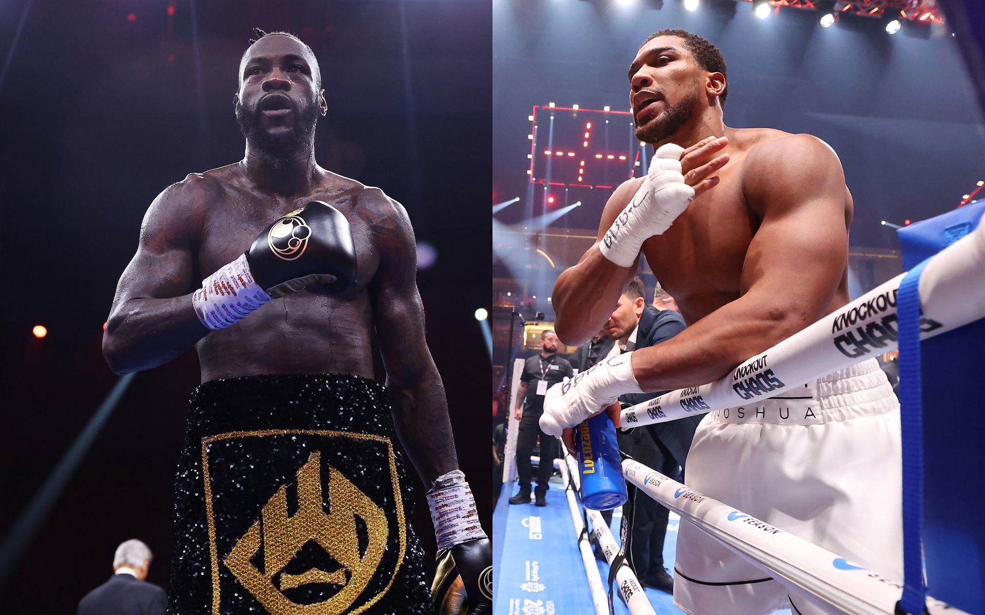 Deontay Wilder (left) and Anthony Joshua (right) have long been at odds [Images courtesy Getty Images]