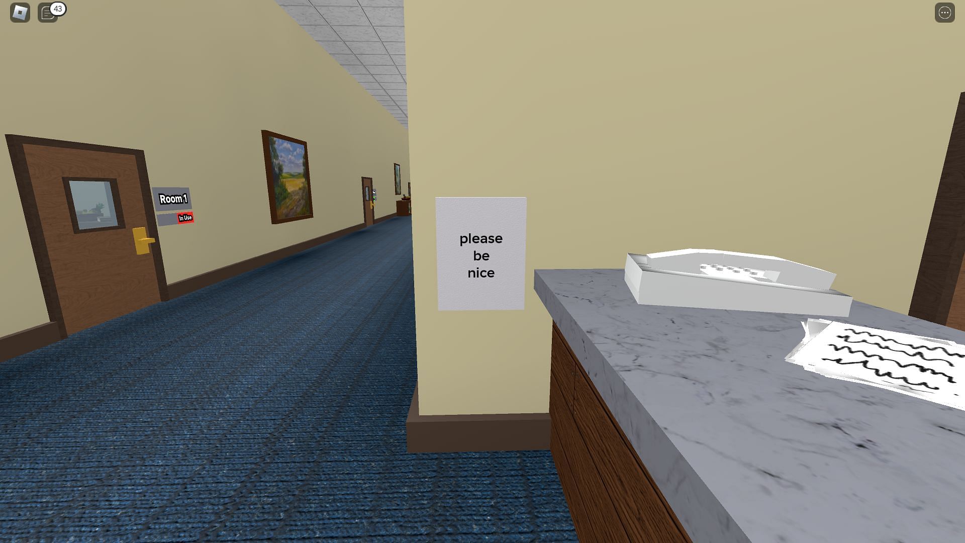Inside the Therapy Center (Image via Roblox)