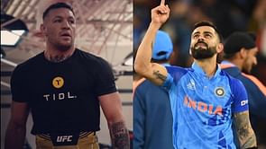 Conor McGregor reacts as TIDL Sport partners with Cricket superstar Virat Kohli to mark launch in India