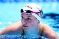 Lydia Jacoby at the 2024 US Olympic Team Swimming Trials. (Photo by Sarah Stier/Getty Images)
