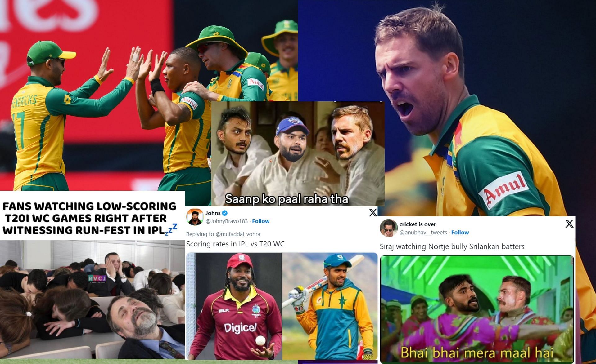 Fans share memes after Namibia beat Oman in T20 World Cup (Images: ICC/X).
