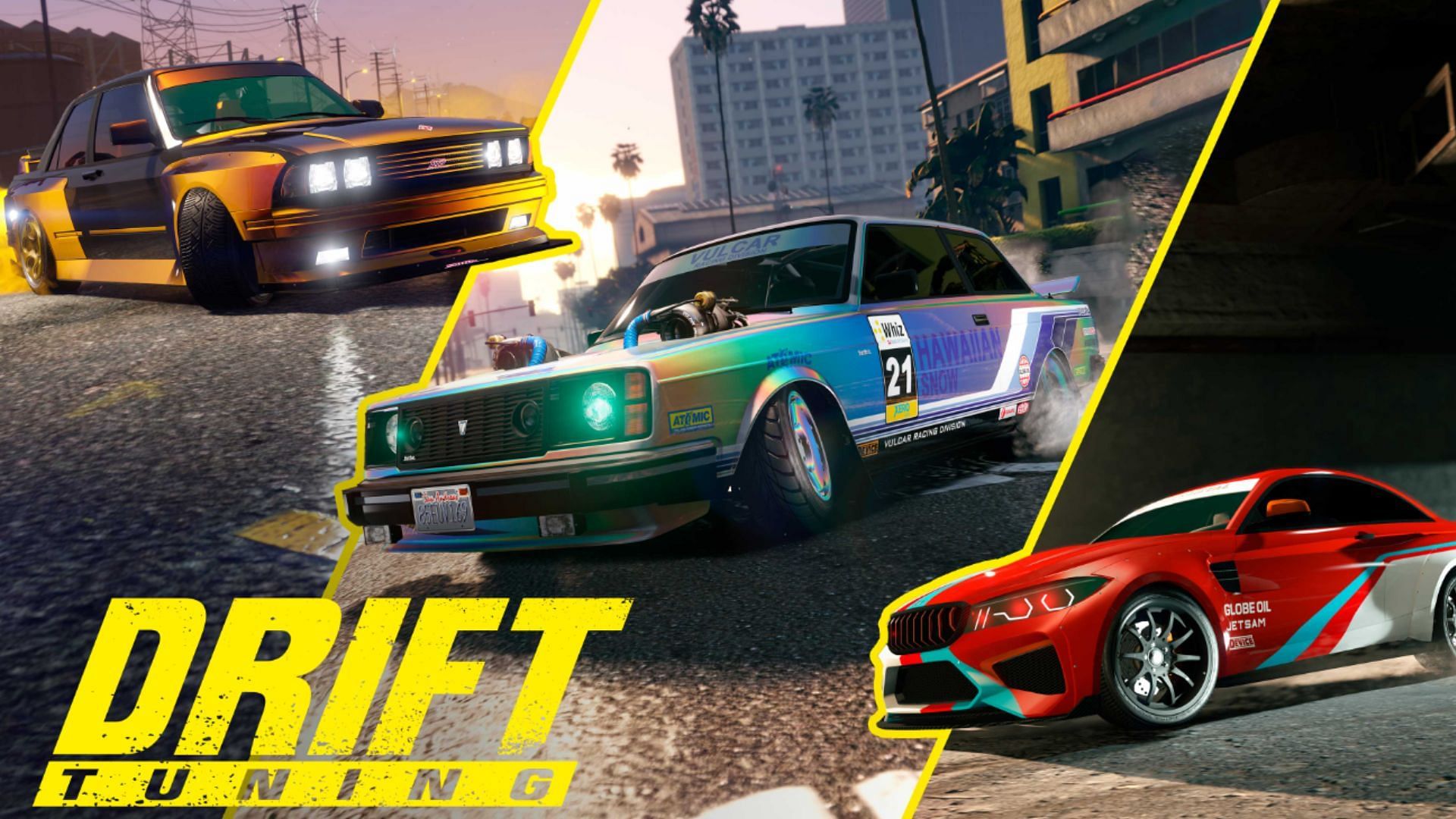 Three new cars can equip the Drift Tuning with the Bottom Dollar Bounties update (Image via Rockstar Games)