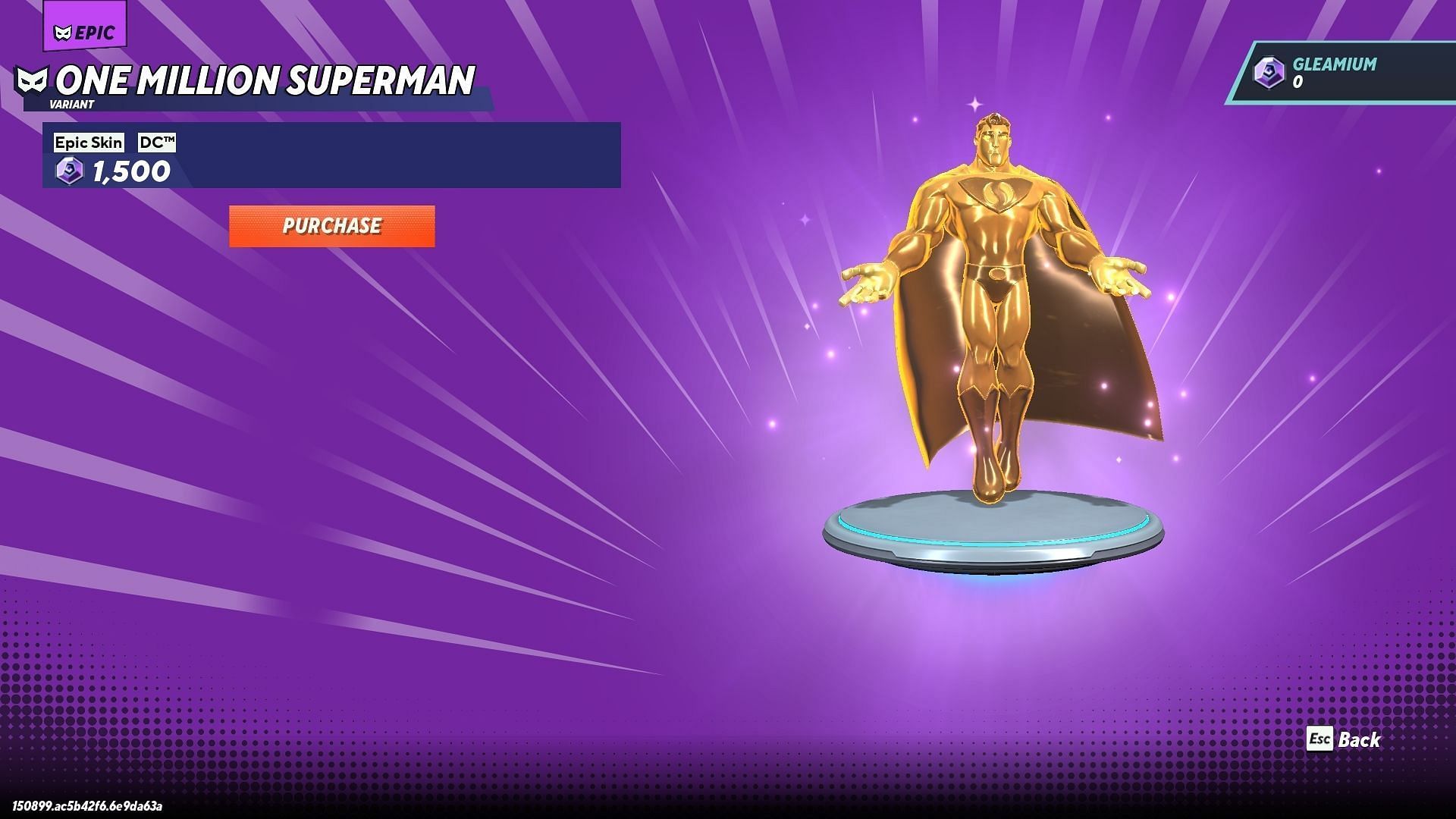 Additional skins for Superman can be unlocked by spending Gleamium. (Image via Warner Bros. Games)