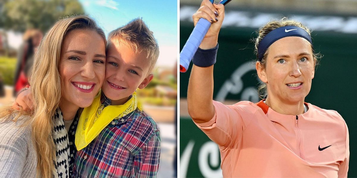 Victoria Azarenka plays some tennis with her son Leo (Source: Victoria Azarenka Instagram; GETTY)
