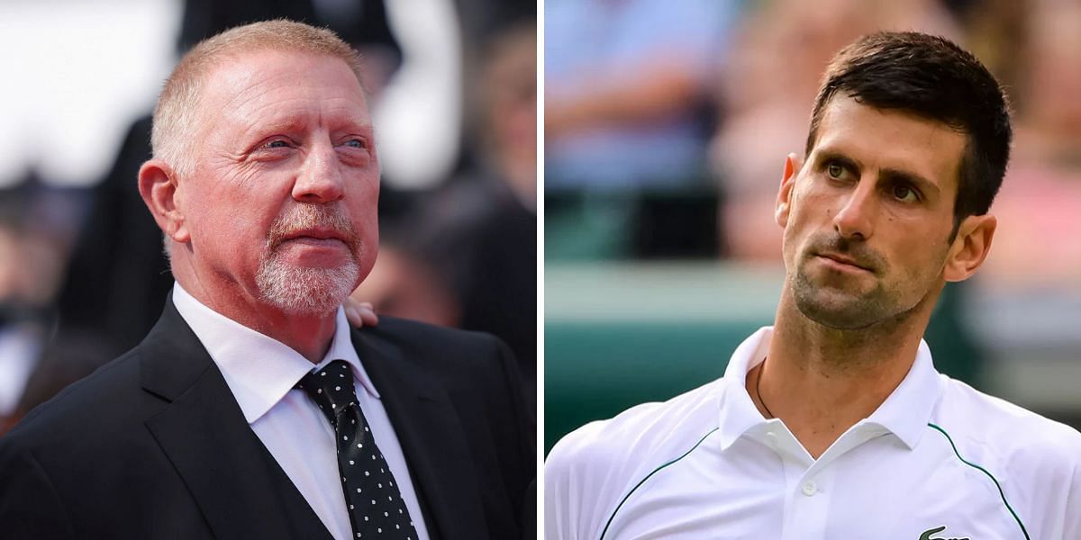 Boris Becker and Novak Djokovic (source: getty images)