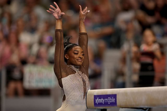 WATCH: Simone Biles' mother reacts to her perfect vault landing on the ...