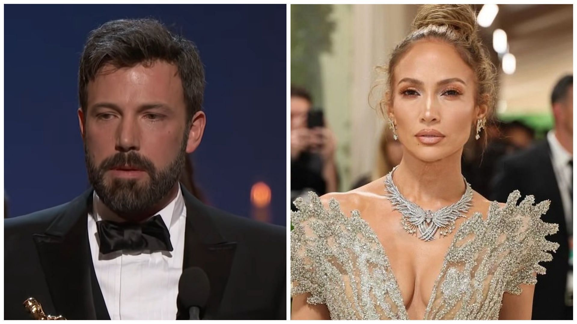 Ben Affleck and Jennifer Lopez are allegedly looking to sell their mansion (Image via Instagram/@jlo, YouTube/Oscars)