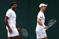 Rohan Bopanna (L) and Matthew Ebden at Wimbledon 2023 (Image via Getty)