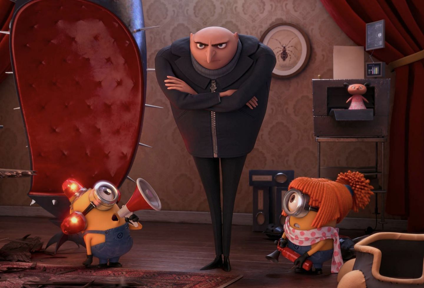 Gru getting annoyed by Minions (Image via Facebook/Despicable Me)