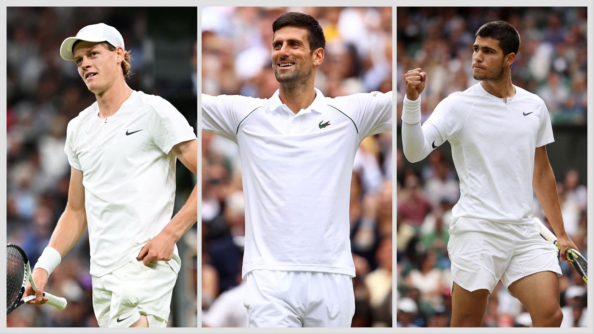 Sinner, Djokovic and Alcaraz are the three top seeds in this year
