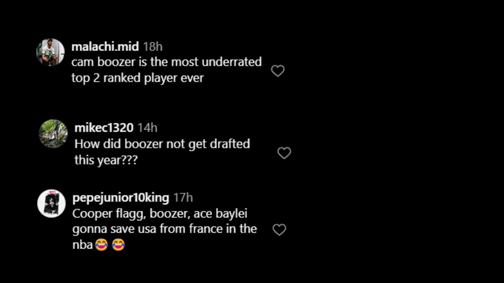 Comment section of Bleacher Report Hoops (IG: @br_hoops)