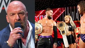 Triple H reacts to Finn Balor and JD McDonagh winning the World Tag Team Championships after a controversial finish