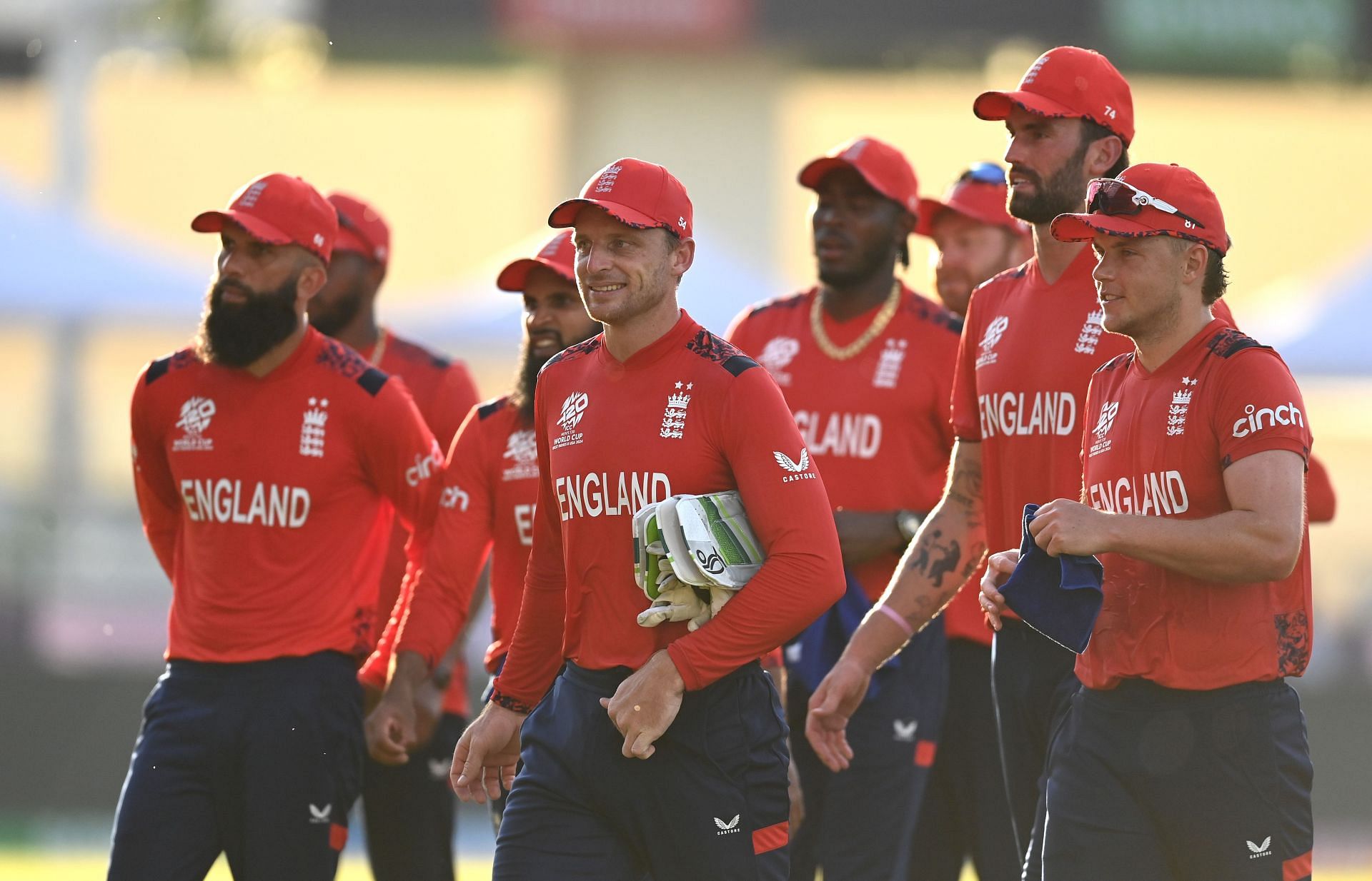 Jos Buttler with England players. (Credits: Getty)