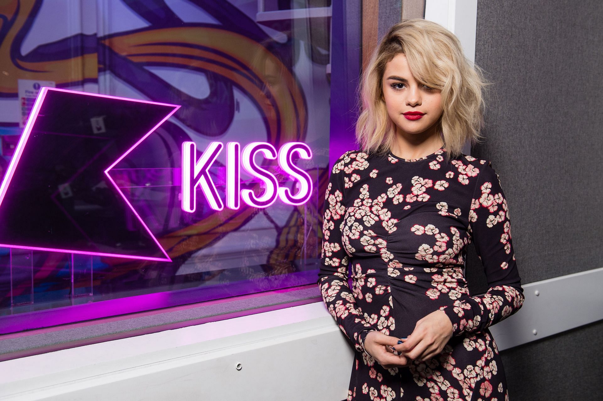 Selena Gomez Visits KISS FM. (Photo by Jeff Spicer/Getty Images)