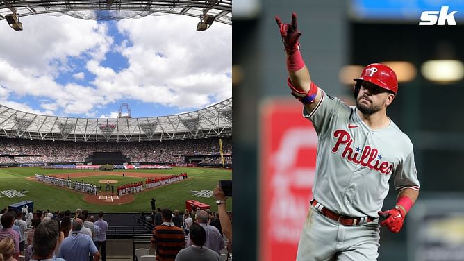 WATCH: Phillies star Kyle Schwarber names famous landmarks in London ahead of Mets series