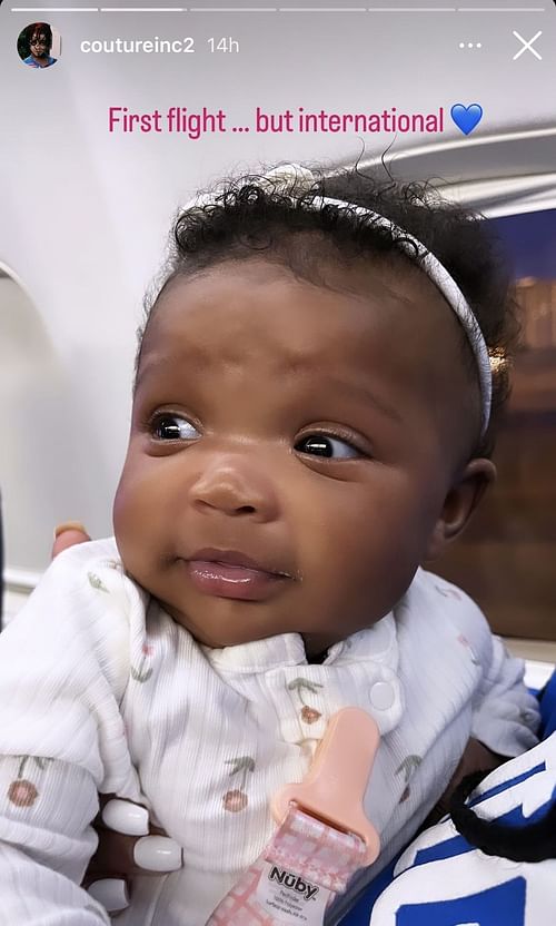 Anthony Edwards's girlfriend Jeanine Robel shares image of baby's first flight