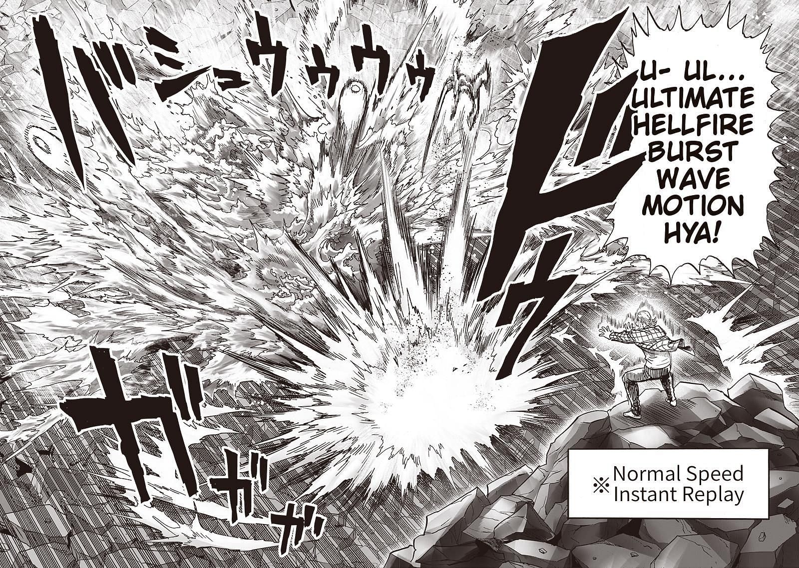 King&#039;s Ultimate Hellfire Burst Wave Motion Cannon as seen in the manga (Image via Shueisha)