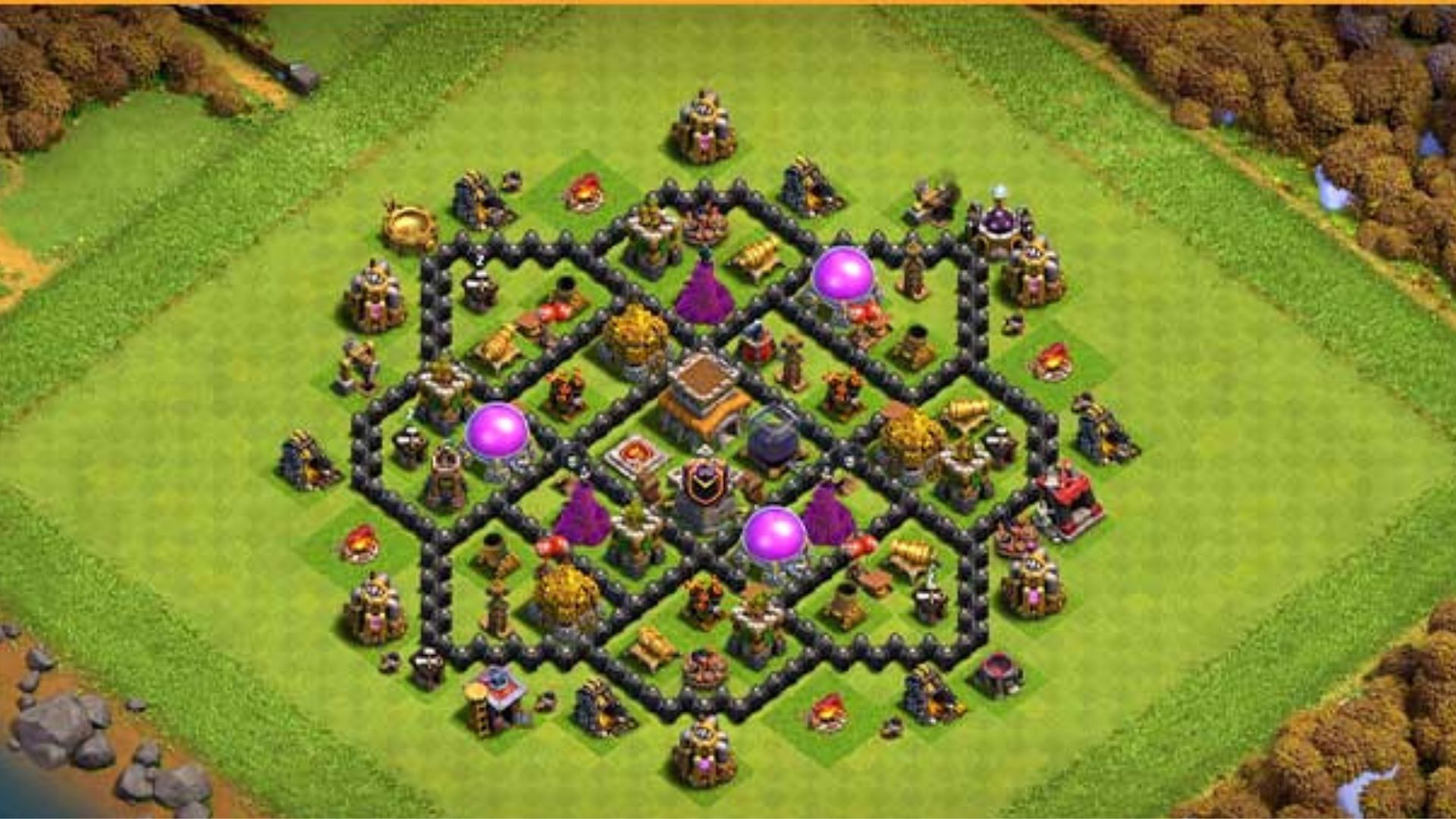 Blade Ring bases in Clash of Clans (Image via SuperCell)