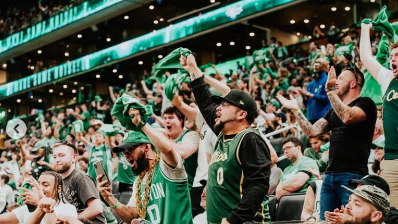 An ugly altercation erupted between Boston Celtics fans who watched their team get hammered in Game 4 against the Dallas Mavericks on Friday. [photo: TD Garden IG]