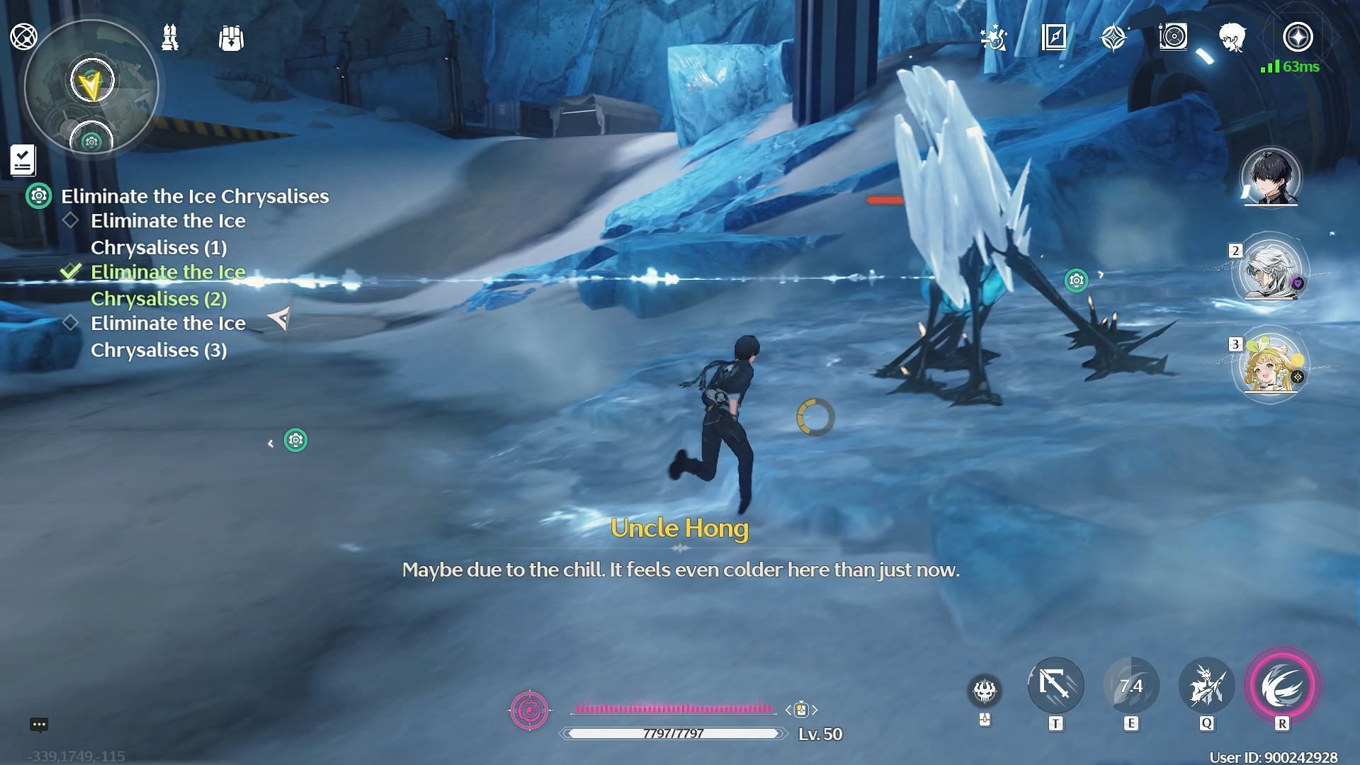 An Ice Chrysalis that needs to be destroyed (Image via Kuro Games)