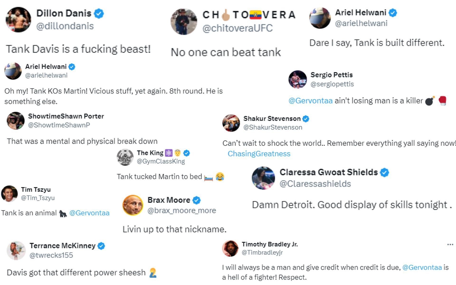 Combat sports world reacts to Gervonta Davis&#039; KO victory