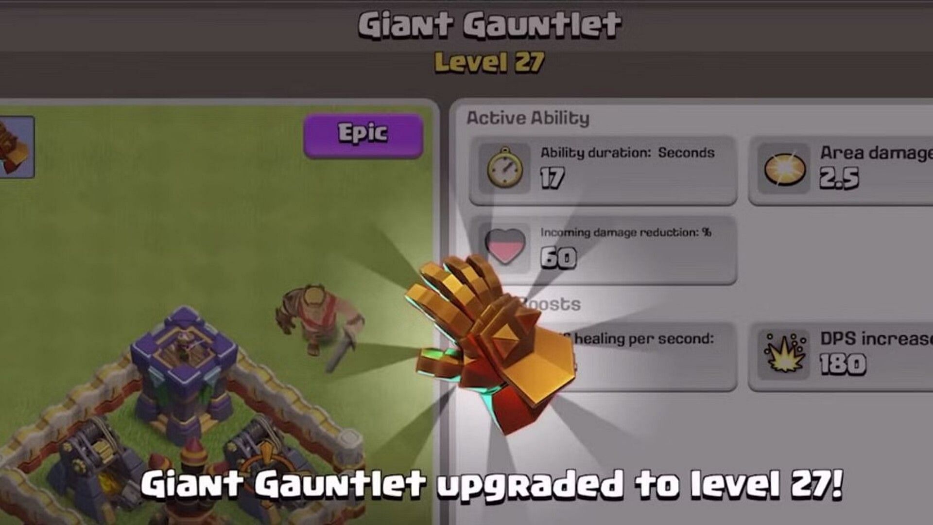 Giant Gauntlet at the highest level (Image via Supercell)