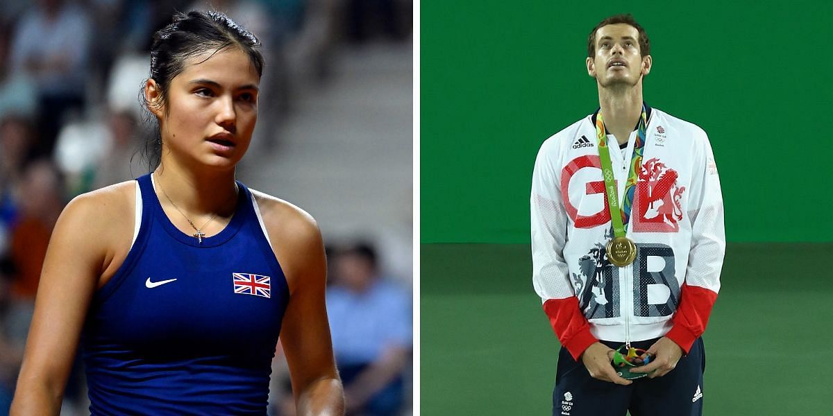 Emma Raducanu (L), Andy Murray (Source: Getty)