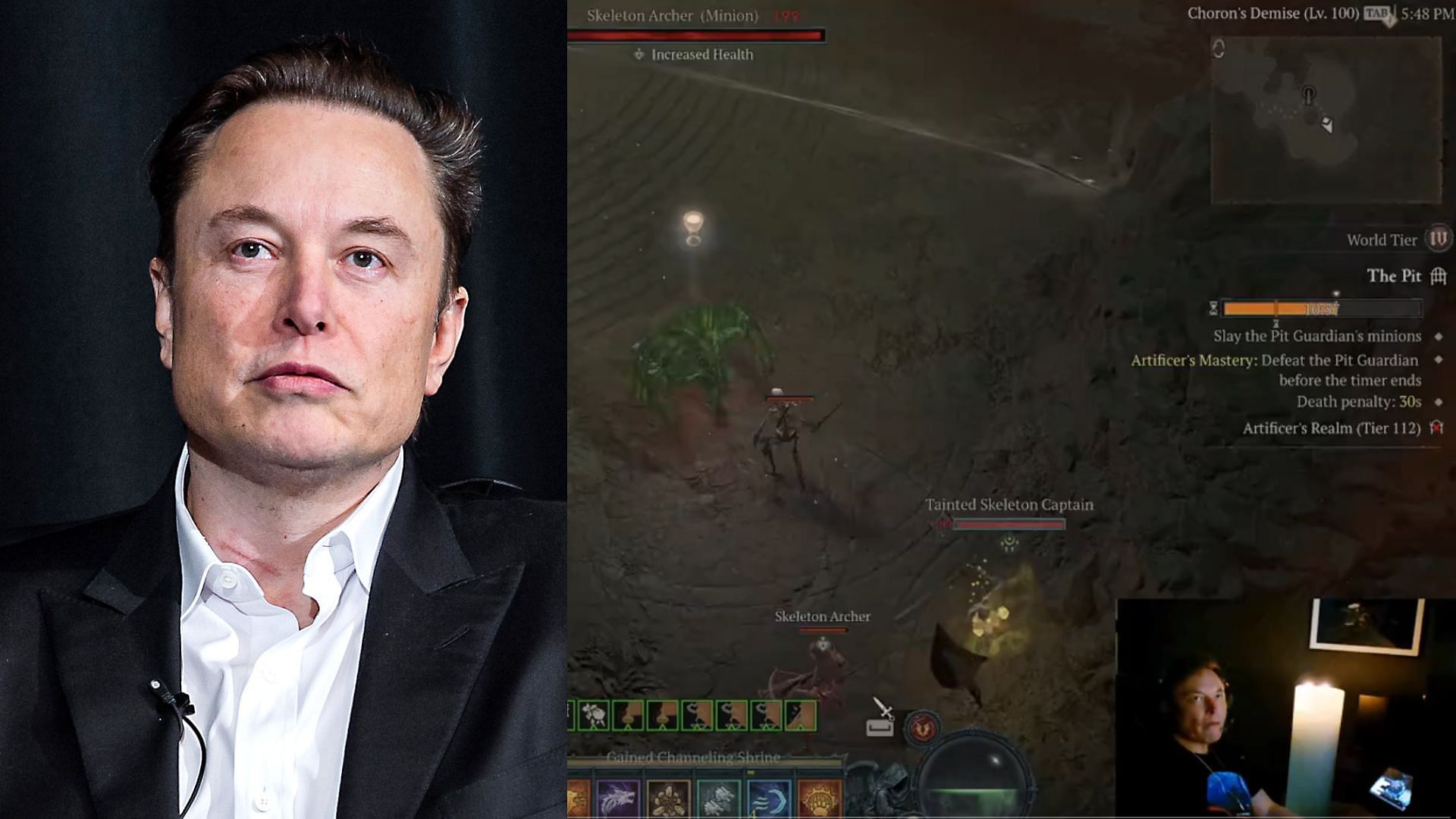 Elon Musk urges streamers to join X (Images via Wikipedia &amp; X/@cyb3rgam3r420)