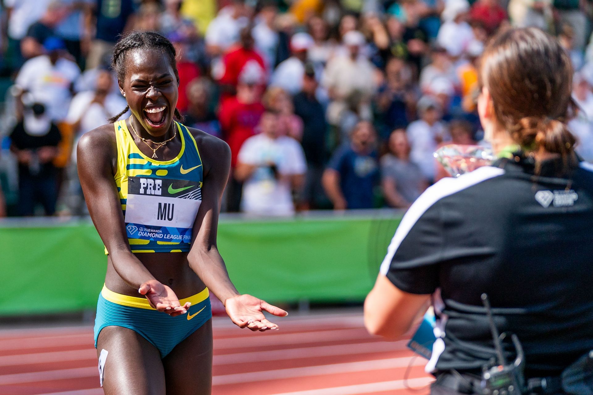 Athing Mu at the 2023 Prefontaine Classic