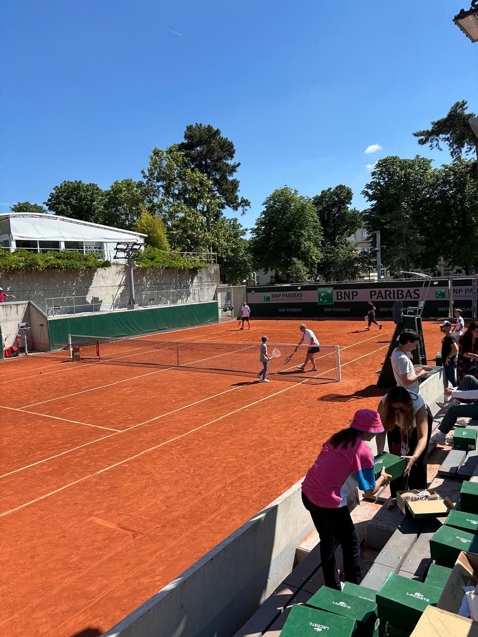 One of the outer courts at the French Open where we thought Dan Evans was hitting