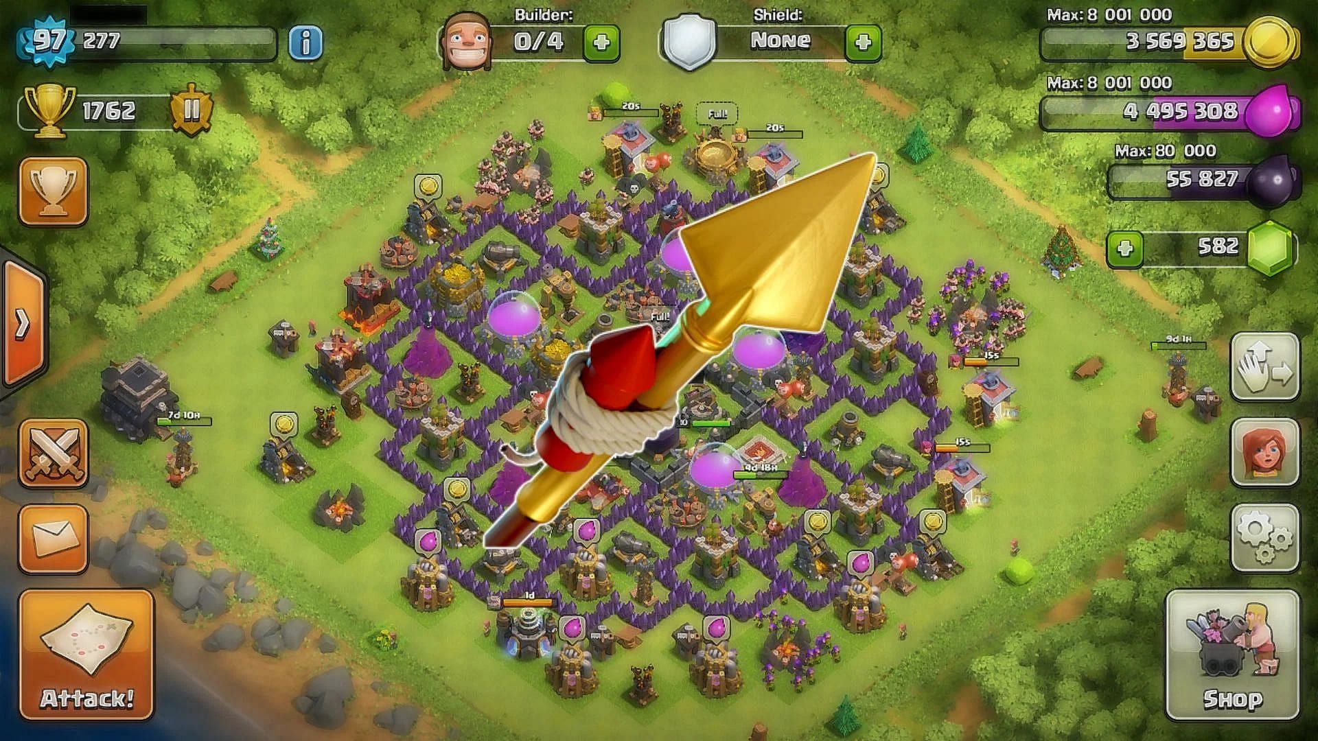 Rocket Spear enhances the range and damage of Royal Champion&#039;s next few spears (Image via Supercell)