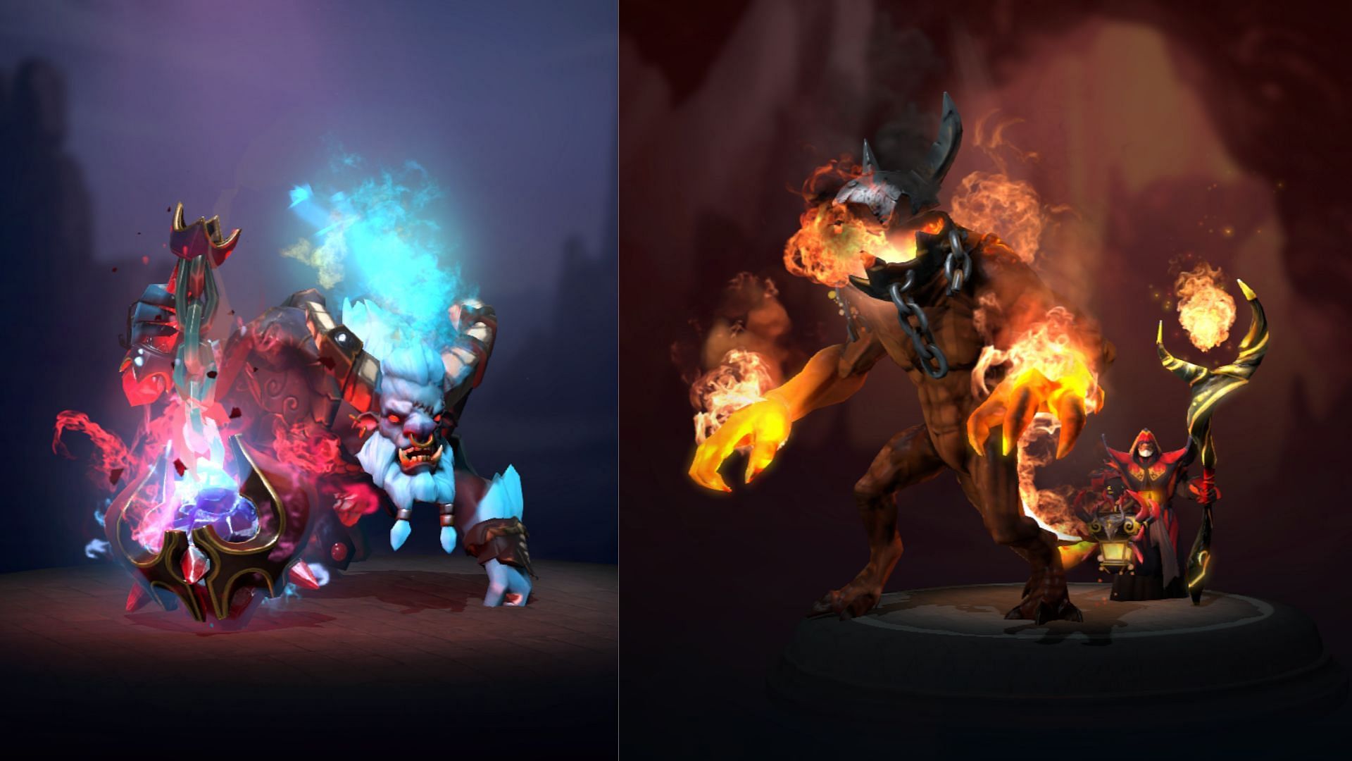 Spirit Breaker and Warlock in Dota 2 (Image via Valve)