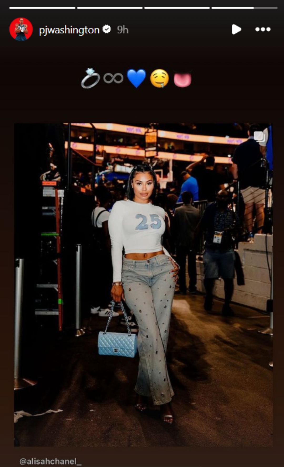 PJ Washington reacts to his wife&#039;s gameday fit