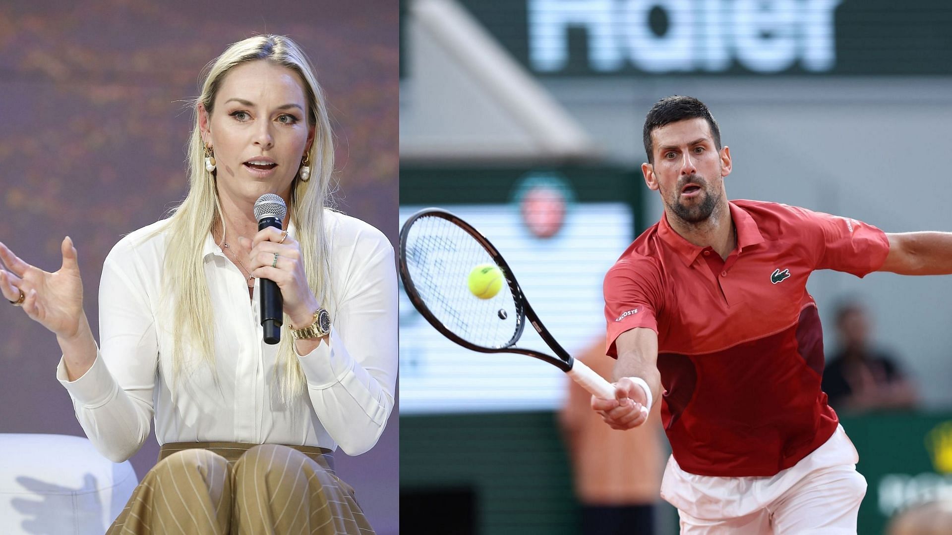 Lindsey Vonn and Novak Djokovic