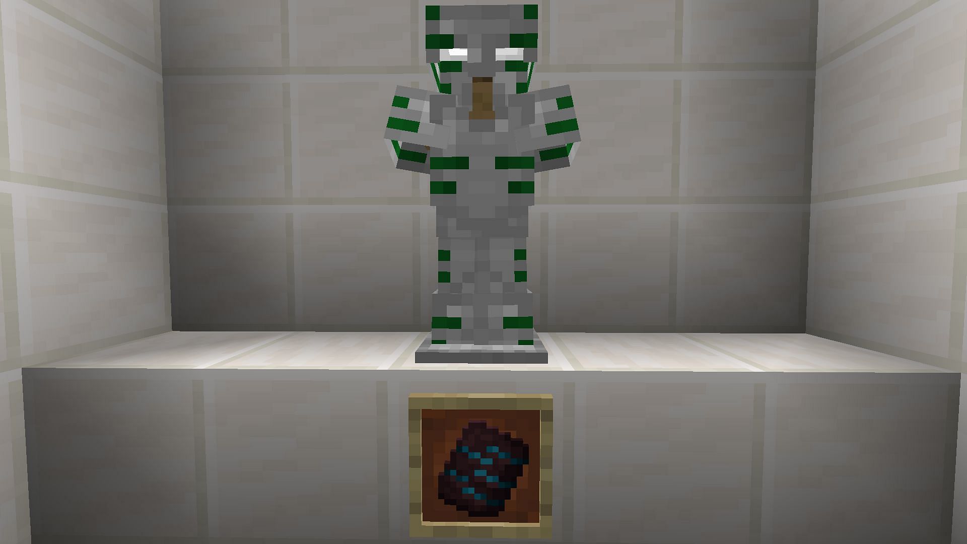 The rib armor trim on iron armor (Image via Mojang)