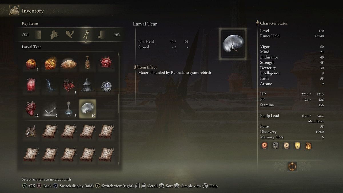 All Elden Ring Larval Tear locations