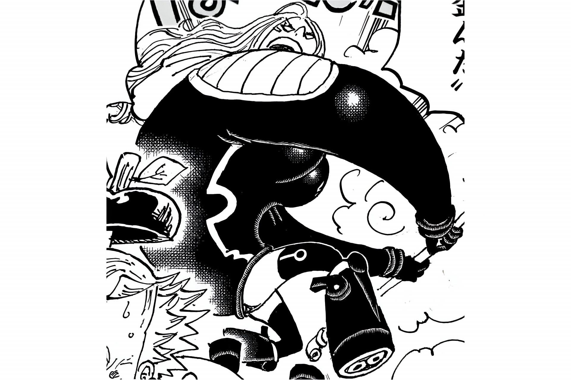 Bonney&#039;s Nika form in the past, as seen in the manga (Image via Shueisha)