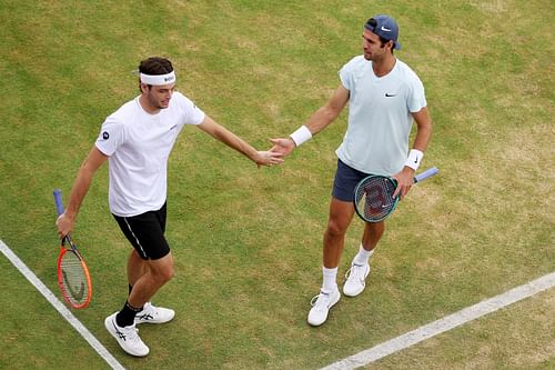 Taylor Fritz and Karen Khachanov pictured at the 2024 Cinch Championships