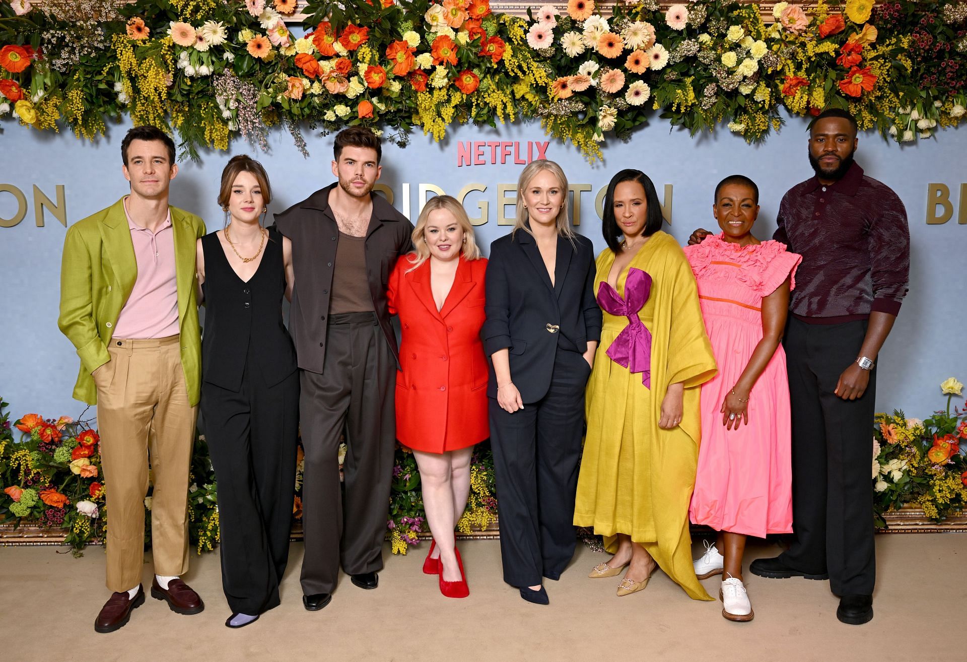 Golda Rosheuvel (third from right) at the &quot;Bridgerton&quot; Season Three Screening - Arrivals (Image via Getty)