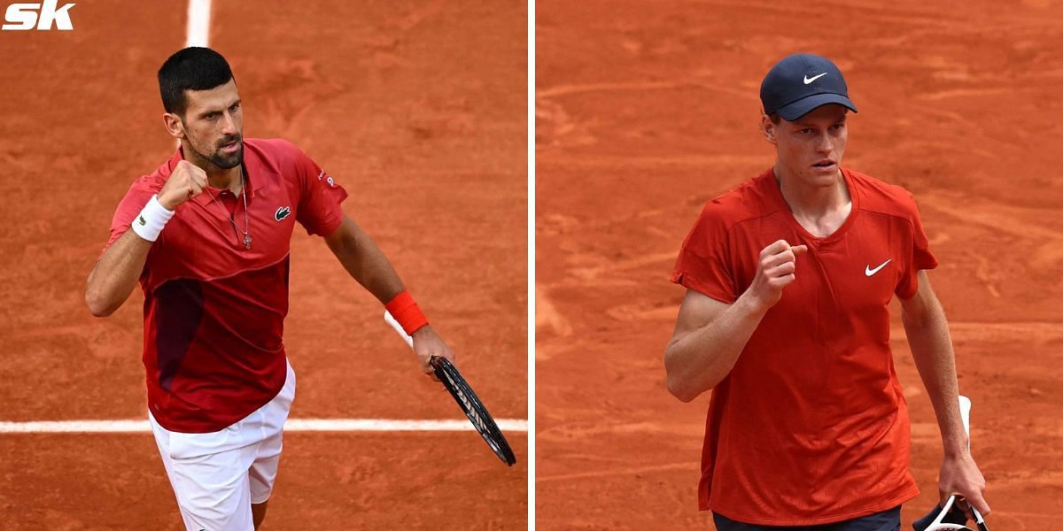Novak Djokovic and Jannik Sinner (Source: Getty) 