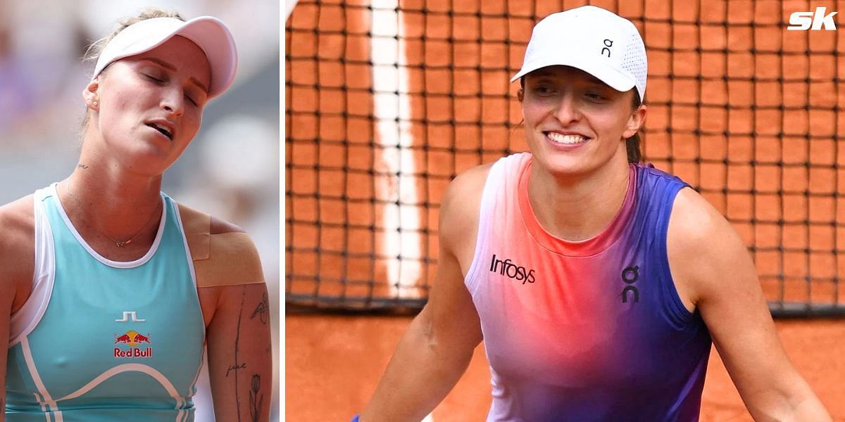 Marketa Vondrousova (L) and Iga Swiatek. Photos: Getty