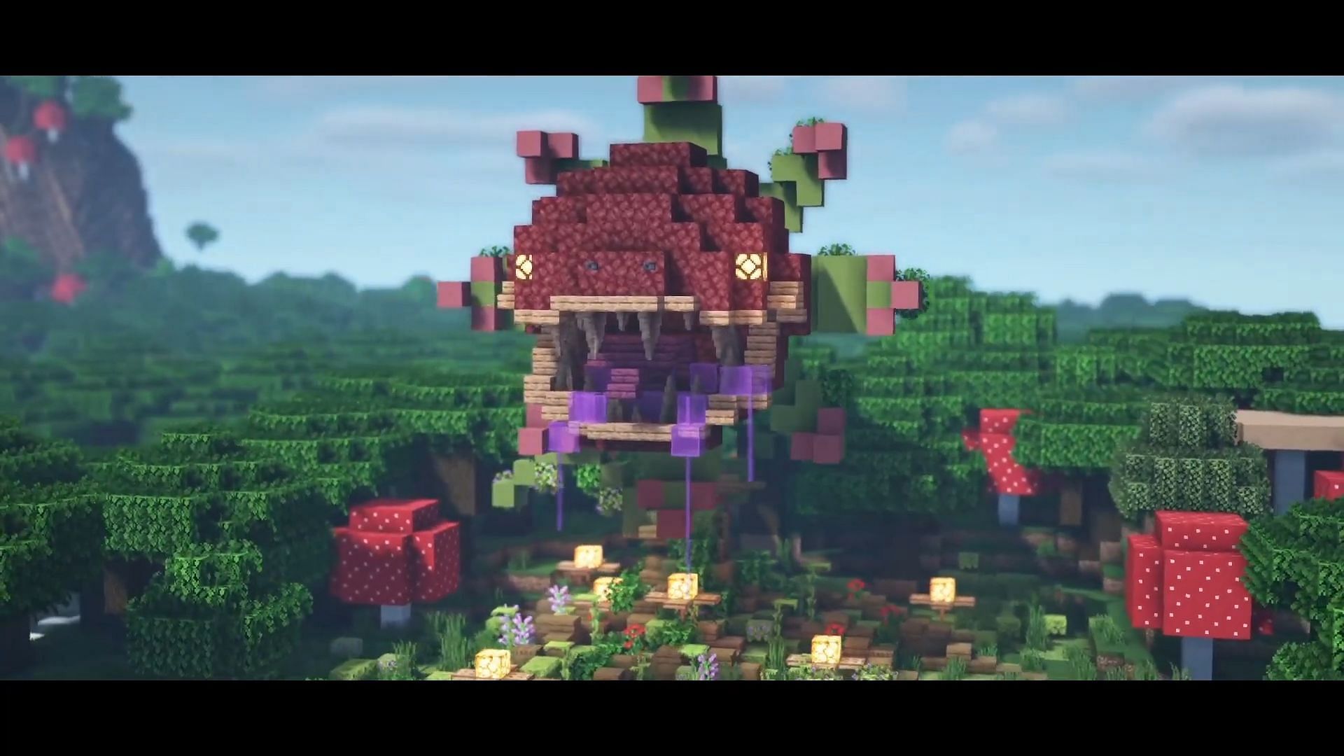 Fantasy Plant Monster (Image via YouTube/Minecraft Fantasy Builds)