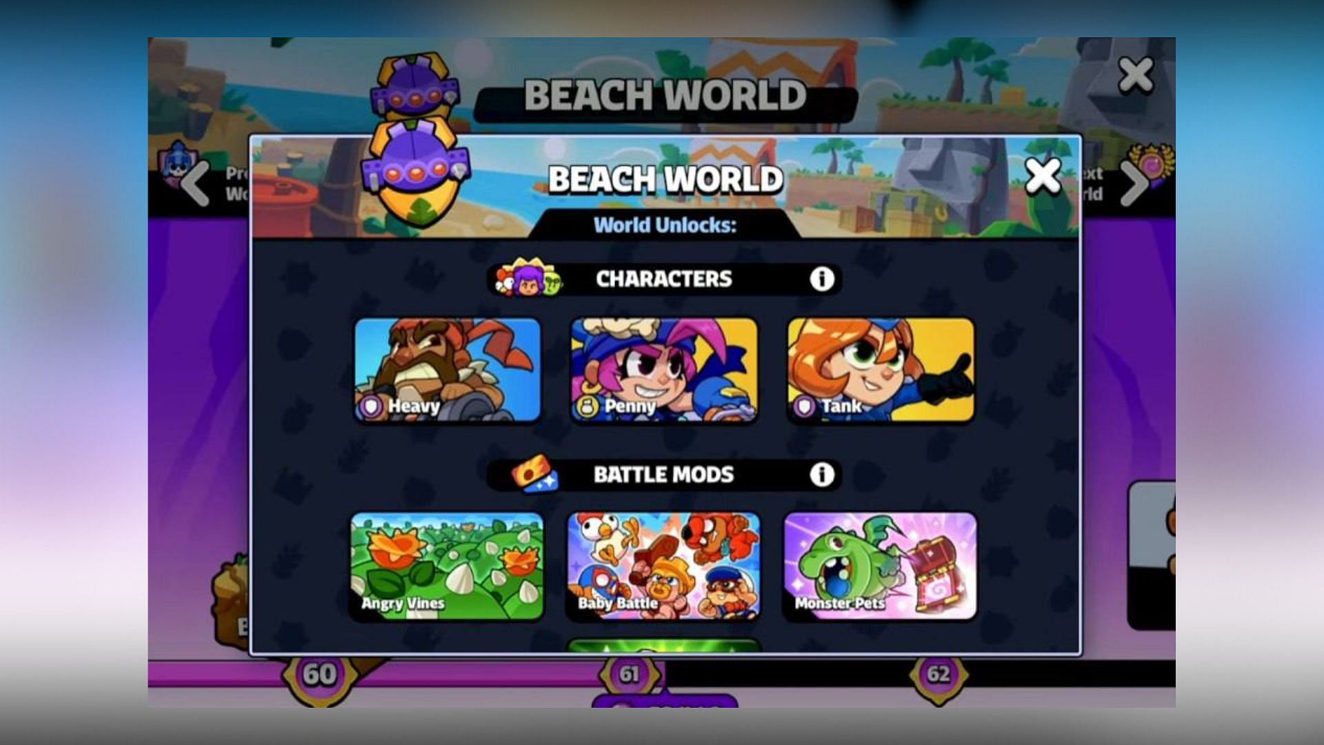 Beach World characters in Squad Busters (Image via SuperCell)