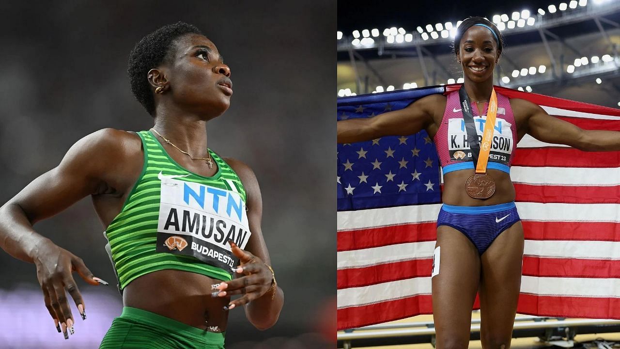 Tobi Amusan and Keni Harrison (Photo: Getty; Getty)